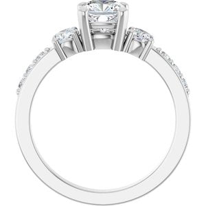 Platinum 5.5x5.5 mm Cushion Ring Mounting – image 3
