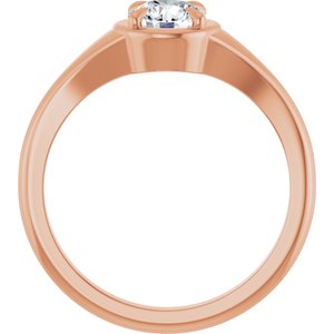 10K Rose Gold 5.5 mm Round Ring Mounting – image 3
