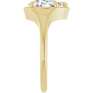 14K Yellow Gold 9x6 mm Pear Ring Mounting – image 7