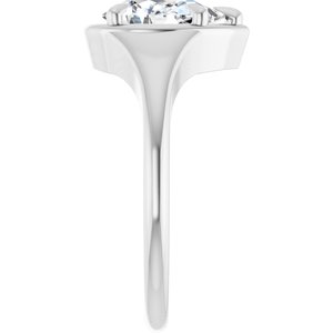 14K X1 White Gold 9x6 mm Pear Ring Mounting – image 7