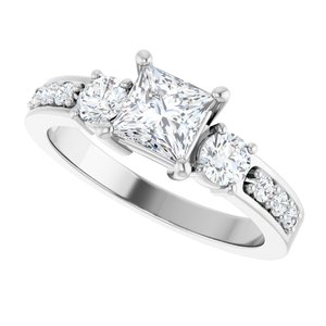 Sterling Silver 5x5 mm Square Ring Mounting – image 8