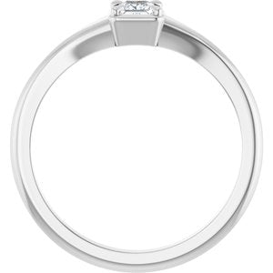 Platinum 3x3 mm Square Ring Mounting – image 3