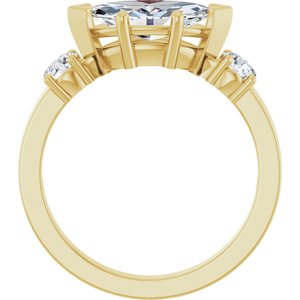18K Yellow Gold 11x5.5 mm Marquise Ring Mounting – image 3