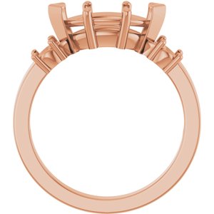 10K Rose Gold 11x5.5 mm Marquise Ring Mounting – image 4