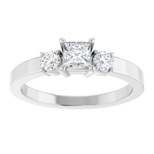 Continuum Sterling Silver 3.75x3.75 mm Square Ring Mounting – image 5