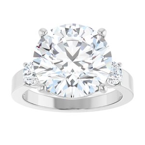 Sterling Silver 12 mm Round Ring Mounting – image 5