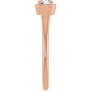 10K Rose Gold 3.75 mm Round Ring Mounting – image 7