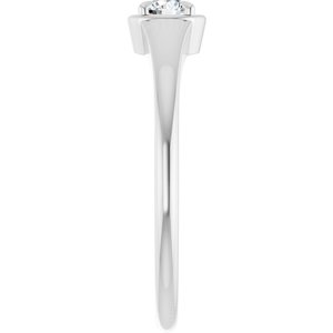 14K X1 White Gold 3.75 mm Round Ring Mounting – image 7
