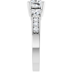 14K X1 White Gold 5.5x5.5 mm Cushion Ring Mounting – image 7