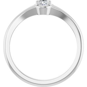 Continuum Sterling Silver 4.5x3.5 mm Oval Ring Mounting – image 3