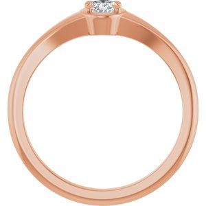 18K Rose Gold 4.5x3.5 mm Oval Ring Mounting – image 3