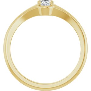 14K Yellow Gold 4.5x3.5 mm Oval Ring Mounting – image 3