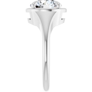 14K White Gold 8.8 mm Round Ring Mounting – image 7