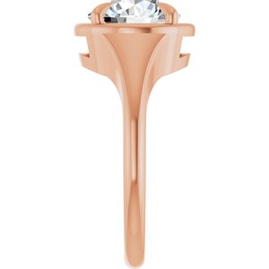 14K Rose Gold 8.8 mm Round Ring Mounting – image 7