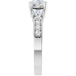 Platinum 8x6 mm Elongated Cushion Ring Mounting – image 7