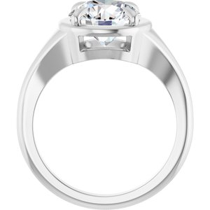 Sterling Silver 8.8 mm Round Ring Mounting – image 3