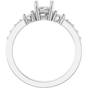 Sterling Silver 5x5 mm Cushion Ring Mounting – image 4