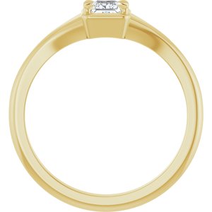 14K Yellow Gold 3.5x3.5 mm Square Ring Mounting – image 3