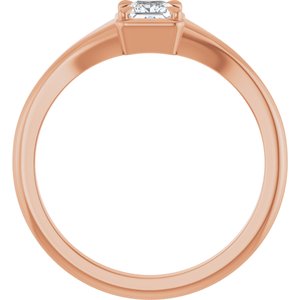 14K Rose Gold 3.5x3.5 mm Square Ring Mounting – image 3