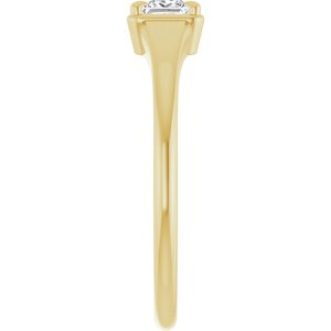 14K Yellow Gold 3.5x3.5 mm Square Ring Mounting – image 7