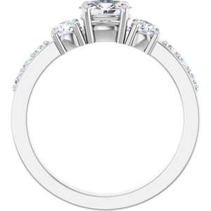 Sterling Silver 6x4 mm Oval Ring Mounting – image 3