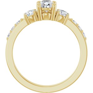 18K Yellow Gold 6.5x4.5 mm Pear Ring Mounting – image 3