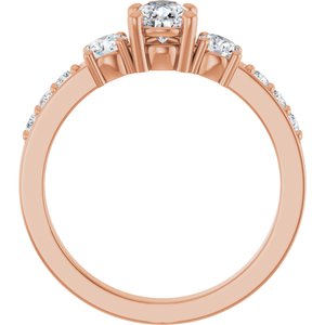 10K Rose Gold 6.5x4.5 mm Pear Ring Mounting – image 3