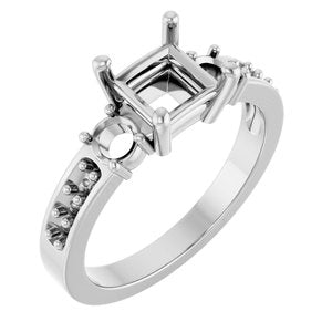 Platinum 5.5x5.5 mm Square Ring Mounting – image 2