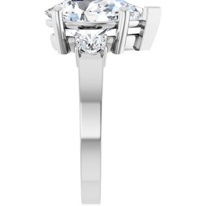 10K White Gold 13x8 mm Pear Ring Mounting – image 7