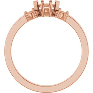 10K Rose Gold 5x3 mm Marquise Ring Mounting – image 4