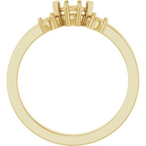 10K Yellow Gold 5x3 mm Marquise Ring Mounting – image 4