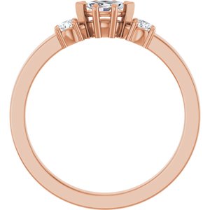 14K Rose Gold 5x3 mm Marquise Ring Mounting – image 3