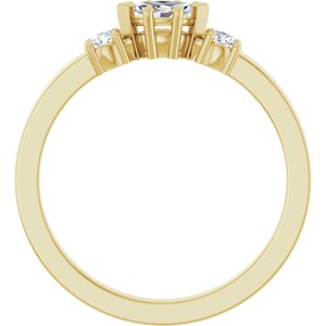 10K Yellow Gold 5x3 mm Marquise Ring Mounting – image 3