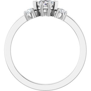 14K X1 White Gold 5x3 mm Marquise Ring Mounting – image 3