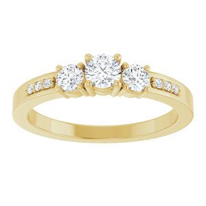18K Yellow Gold 3.75 mm Round Ring Mounting – image 5