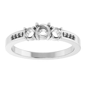 Platinum 3.75 mm Round Ring Mounting – image 6
