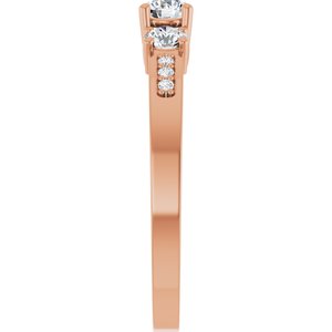 10K Rose Gold 3.75 mm Round Ring Mounting – image 7