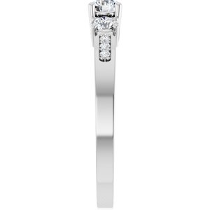 14K White Gold 3.75 mm Round Ring Mounting – image 7