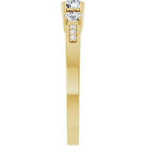 14K Yellow Gold 3.75 mm Round Ring Mounting – image 7