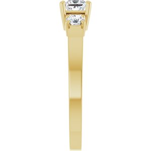 10K Yellow Gold 3.75x3.75 mm Square Ring Mounting – image 7