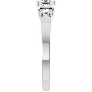 10K White Gold 3.75x3.75 mm Square Ring Mounting – image 7