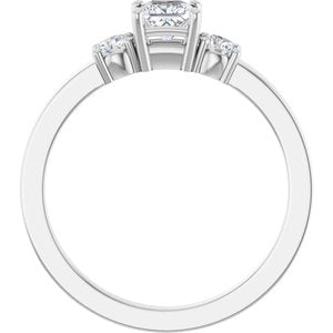 Sterling Silver 3.75x3.75 mm Square Ring Mounting – image 3