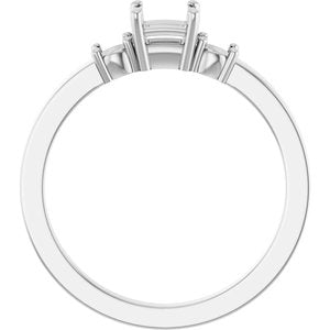 Platinum 3.75x3.75 mm Square Ring Mounting – image 4