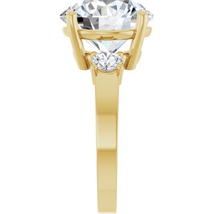18K Yellow Gold 12 mm Round Ring Mounting – image 7