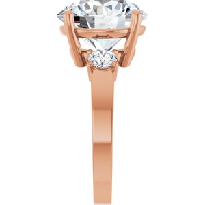 18K Rose Gold 12 mm Round Ring Mounting – image 7