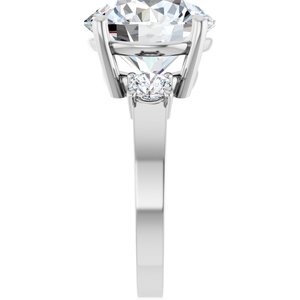 14K X1 White Gold 12 mm Round Ring Mounting – image 7
