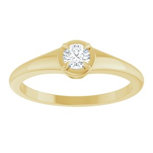 10K Yellow Gold 3.75 mm Round Ring Mounting – image 5