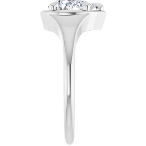 Platinum 8x6 mm Pear Ring Mounting – image 7