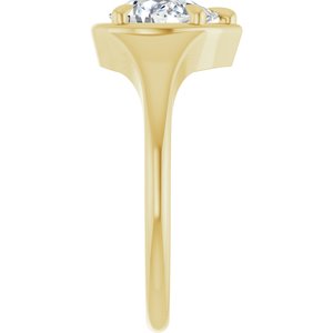 10K Yellow Gold 8x6 mm Pear Ring Mounting – image 7