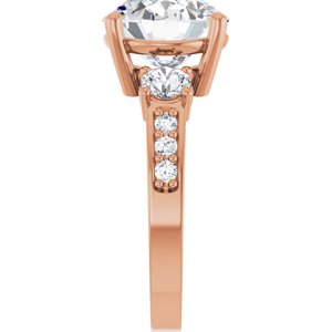 10K Rose Gold 12x10 mm Oval Ring Mounting – image 7